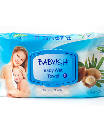 BABYISH ARGAN YAĞI ÖZLÜ ISLAK MENDİL 63’LÜ