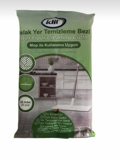 İDİL ISLAK YER TEMİZLEME BEZİ MOP İLE UYUMLU 20 YAPRAK